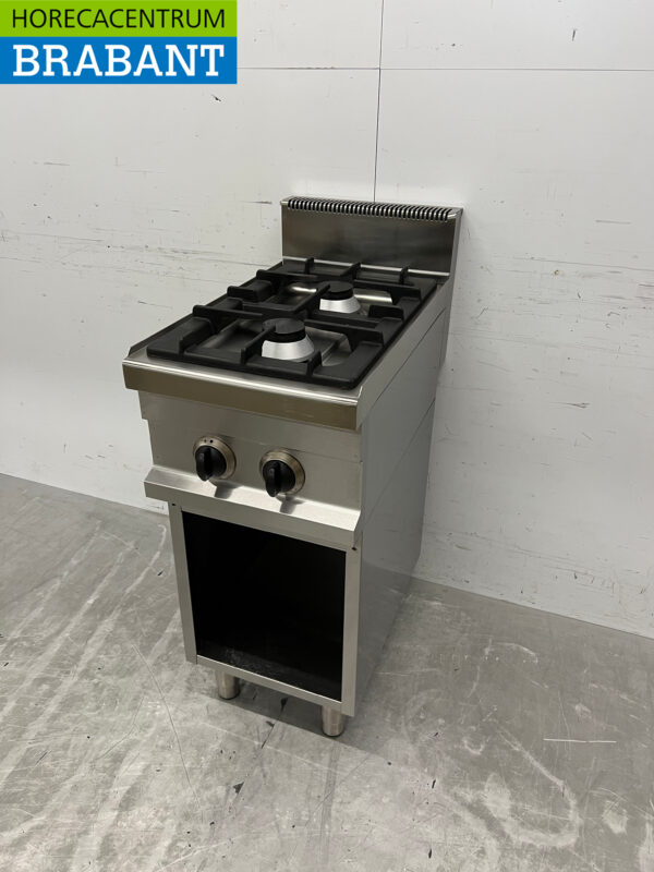 Plaque de cuisson à 2 feux en acier inoxydable 40 cm GAS Catering – Image 2