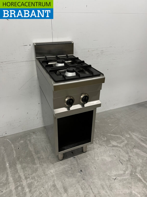 Plaque de cuisson à 2 feux en acier inoxydable 40 cm GAS Catering – Image 3
