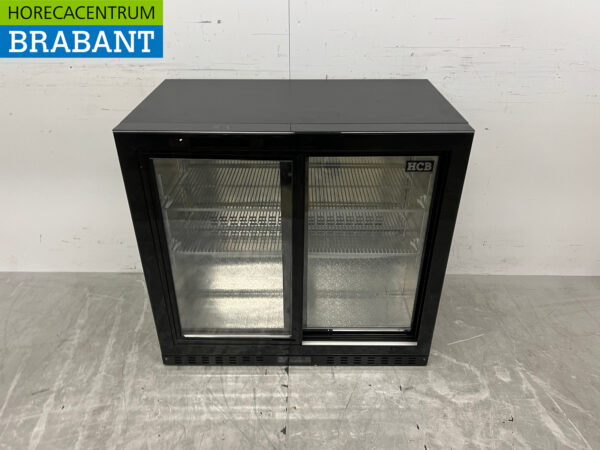 HCB Backbar Bar Cooler Portes coulissantes en verre 218 litres 90 cm 230V Horeca