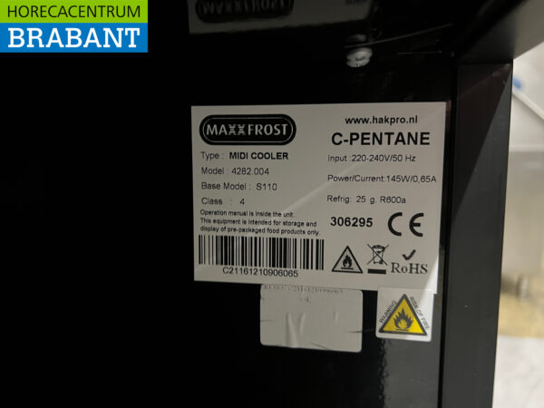 Maxxfrost Réfrigérateur à porte vitrée 136 litres 230V Horeca – Image 5