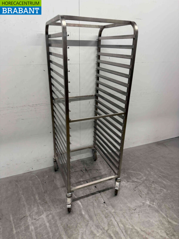 Chariot à plateaux en acier inoxydable 18 x 2/1 GN Catering – Image 2