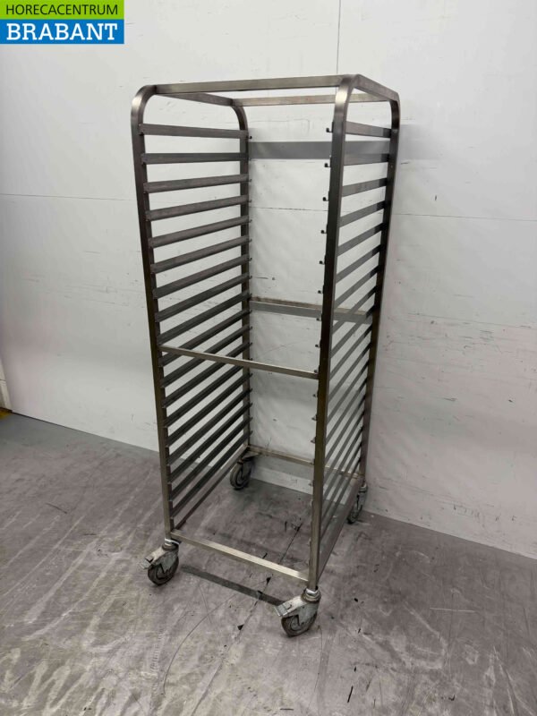 Chariot à plateaux en acier inoxydable 18 x 2/1 GN Catering – Image 3