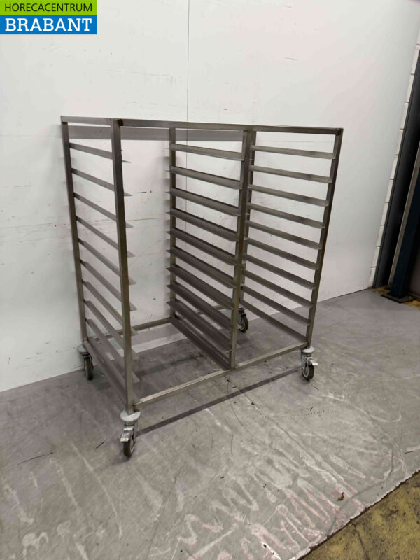 Chariot à double plateau en acier inoxydable 20 x 2/1 GN Catering – Image 2