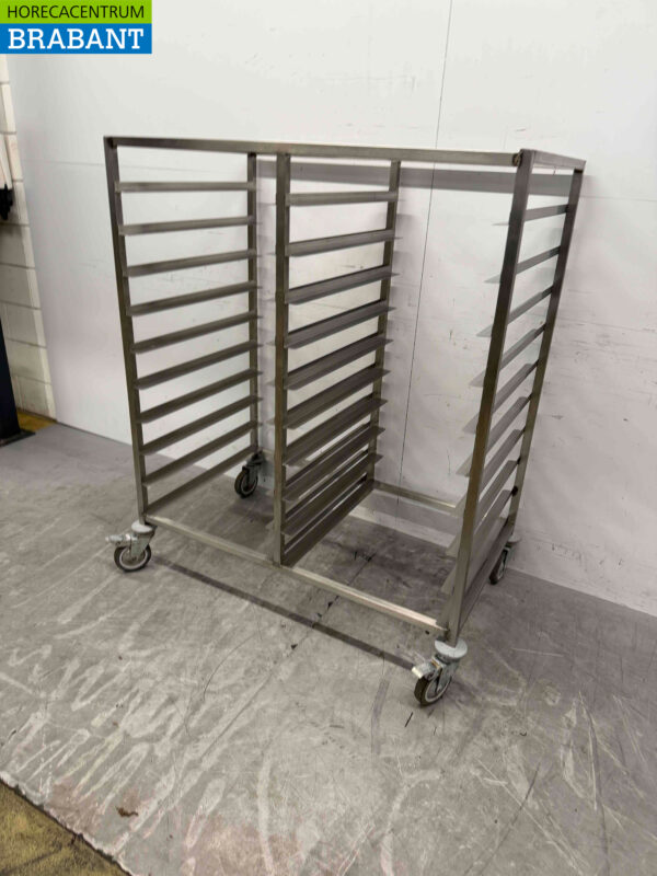 Chariot à double plateau en acier inoxydable 20 x 2/1 GN Catering – Image 3
