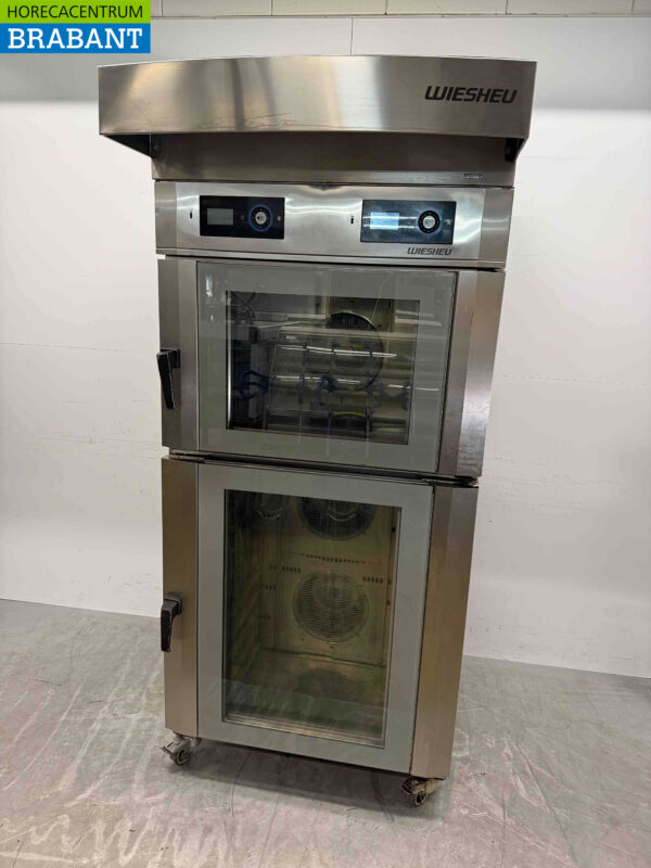 Acier inoxydable Wiesheu B4 + B8 Four à air chaud four de vente au détail 15 x 60 x 40 cm 400V Horeca