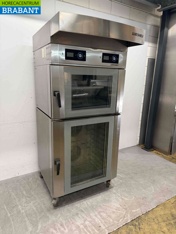 Acier inoxydable Wiesheu B4 + B8 Four à air chaud four de vente au détail 15 x 60 x 40 cm 400V Horeca – Image 3