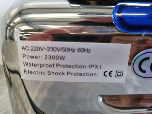 Sèche-mains automatique GGG en acier inoxydable Sèche-mains 2300 watts 230V Horeca – Image 4