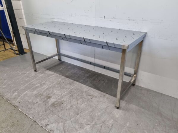 Table de travail en acier inoxydable Premium-line 180 x 70 x 85 cm Restauration – Image 3