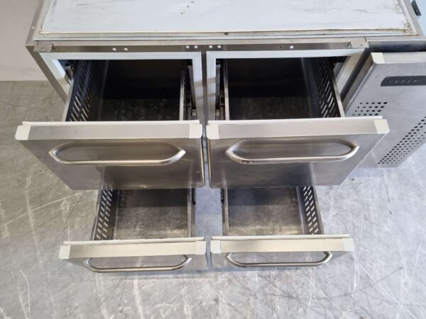 Acier inoxydable Gram Établi réfrigéré 4 tiroirs 129 cm 230V Horeca – Image 5