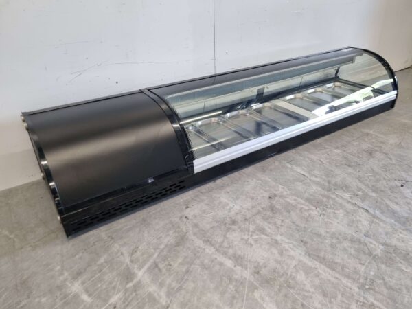 Saro Vitrine à sushi Vitrine réfrigérée de surface 7 x 1/3 GN 180 cm 230V Horeca – Image 2