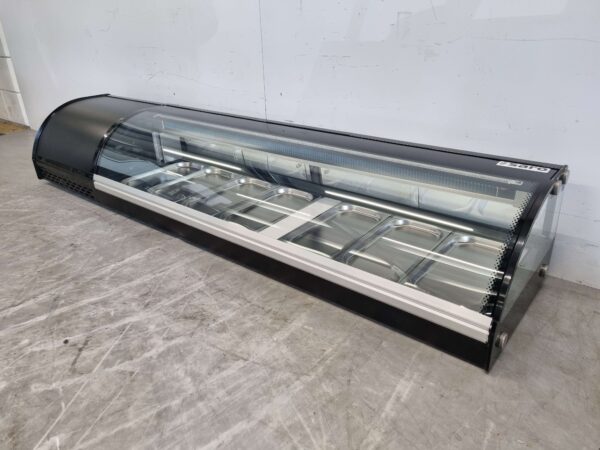 Saro Vitrine à sushi Vitrine réfrigérée de surface 7 x 1/3 GN 180 cm 230V Horeca – Image 3