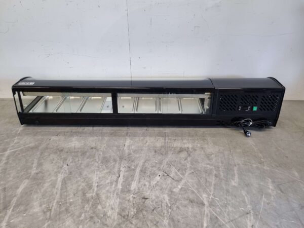 Saro Vitrine à sushi Vitrine réfrigérée de surface 7 x 1/3 GN 180 cm 230V Horeca – Image 5