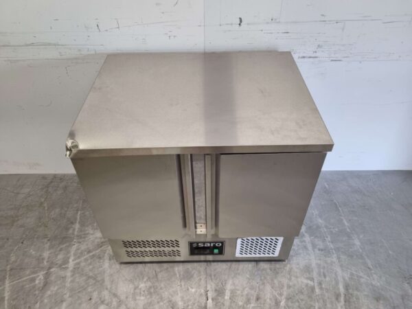 Saladette de comptoir réfrigérée Saro en acier inoxydable 2 portes 90 cm 230V Horeca – Image 4