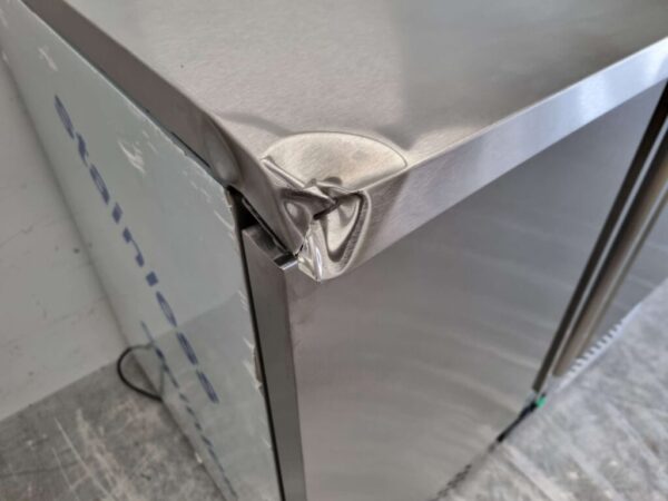 Saladette de comptoir réfrigérée Saro en acier inoxydable 2 portes 90 cm 230V Horeca – Image 6