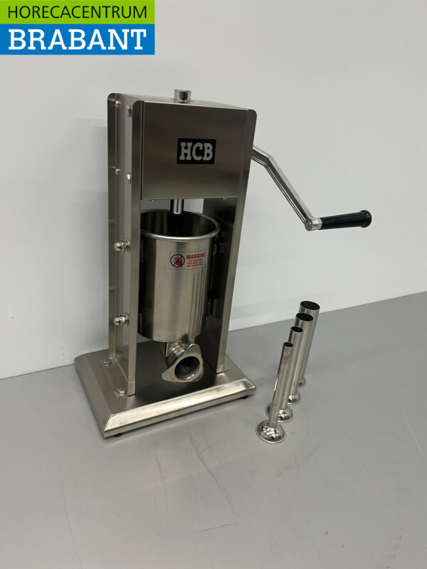Bouchon de boîte à farce vertical en acier inoxydable Remplisseur de saucisses 3 litres Restauration Boucherie – Image 2