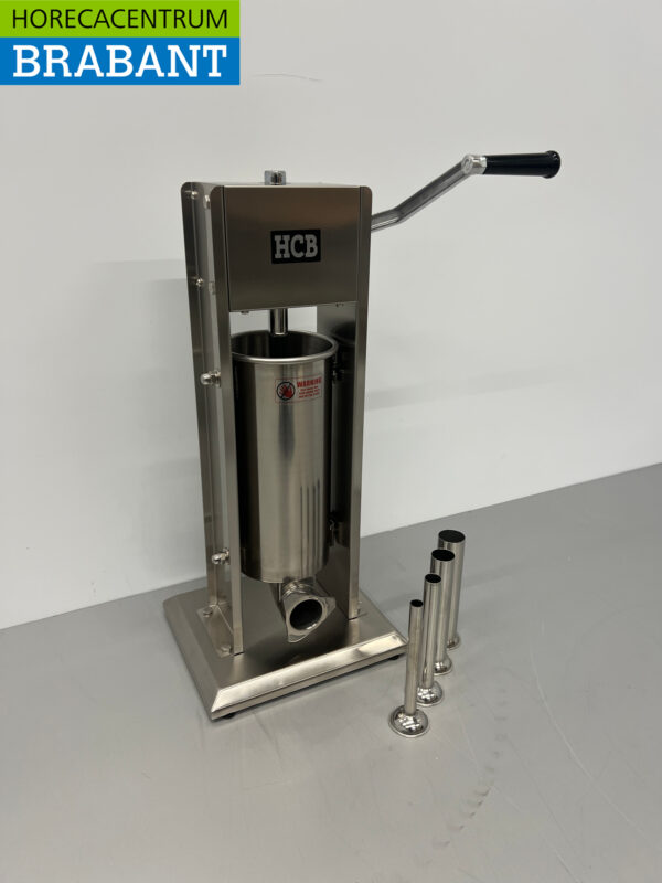 Bouchon de boîte à farce vertical en acier inoxydable Remplisseur de saucisses 5 litres Restauration Boucherie – Image 2