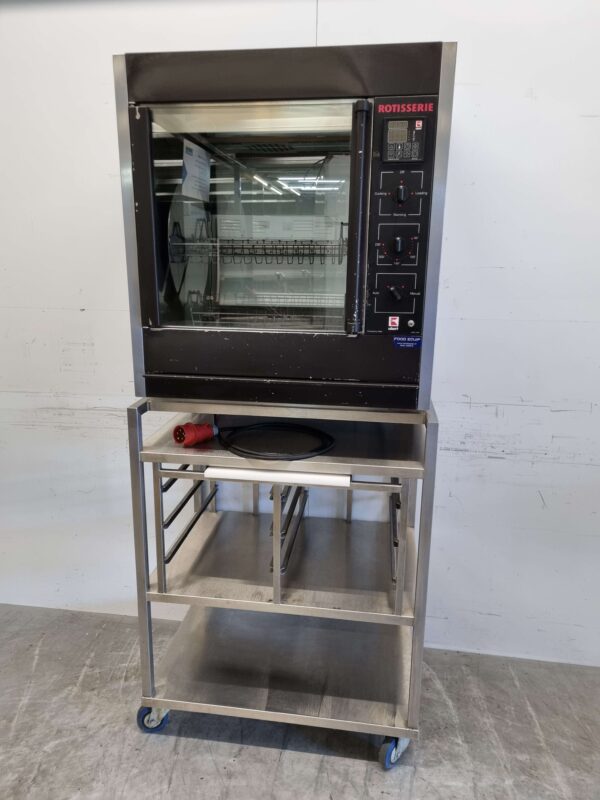 Gril à poulet Ubert RT-303 en acier inoxydable 3 paniers 400V Restauration