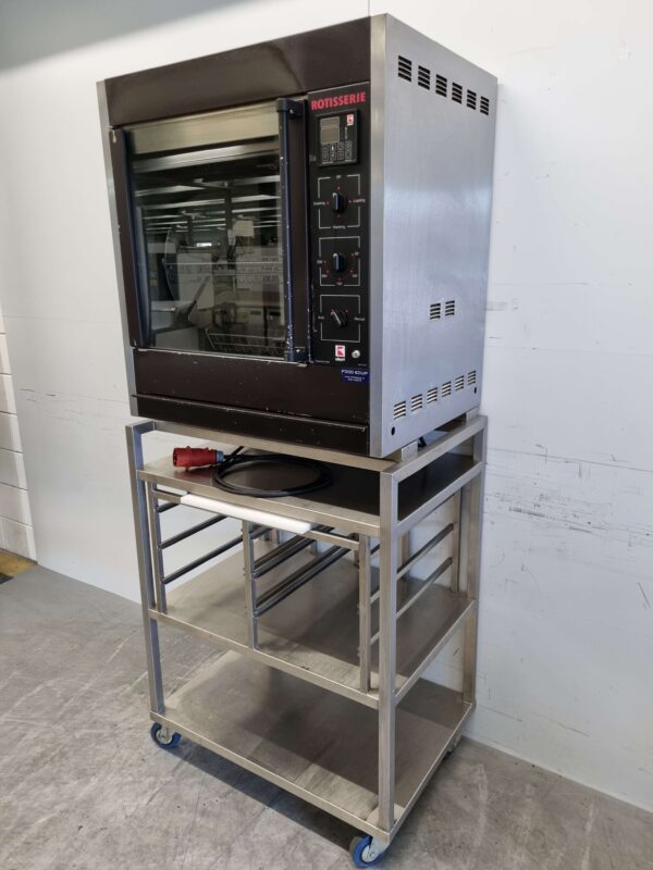 Gril à poulet Ubert RT-303 en acier inoxydable 3 paniers 400V Restauration – Image 3