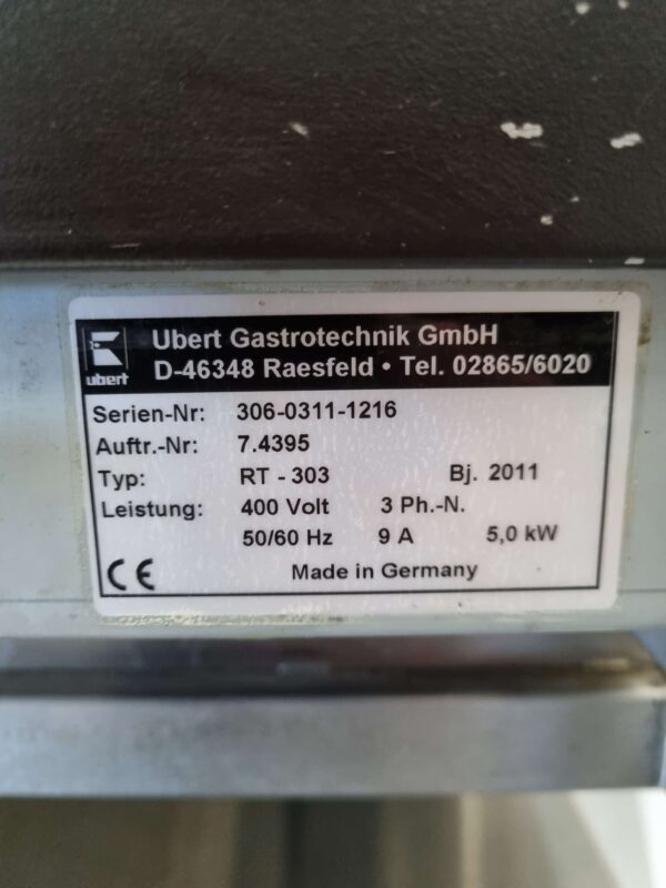 Gril à poulet Ubert RT-303 en acier inoxydable 3 paniers 400V Restauration – Image 7