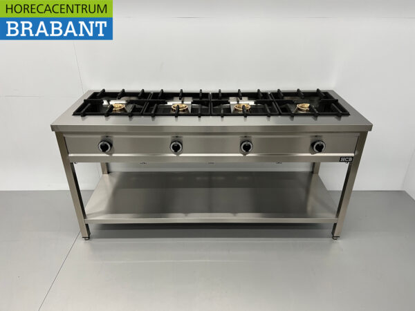 HCB inox Crêpière 4 brûleurs 4 x 8 kW 168,5 cm GAZ Restauration