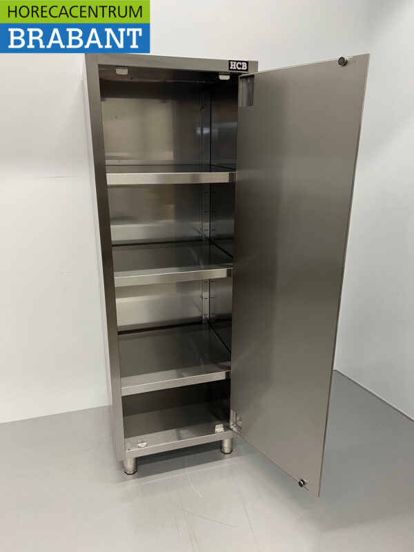 Acier inoxydable HCB Armoire alimentaire Armoire de travail 1 porte Premium-line 60 cm Restauration – Image 4