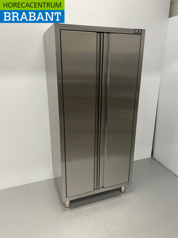 Acier inoxydable HCB Armoire alimentaire Armoire de travail 2 portes Premium-line 80 cm Restauration – Image 2