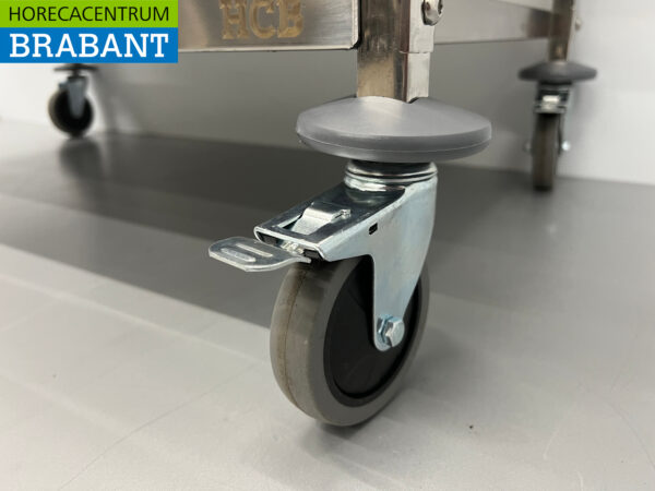 Chariot de service en acier inoxydable 3 étages 95 cm Restauration – Image 5