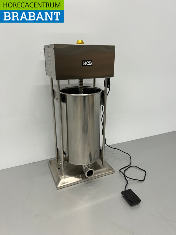 Acier inoxydable HCB Remplisseur de saucisses électrique 25 litres 230V Boucherie – Image 3