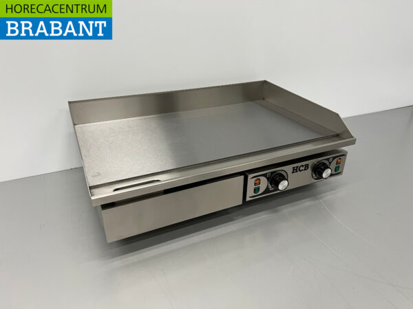 Plaque grill lisse en acier inoxydable Gril 73 cm 2 x 230V Horeca – Image 2
