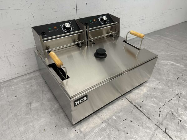 HCB Acier inoxydable Friteuse à poisson Friteuse à boules d'huile Friteuse 14 litres 230V Horeca – Image 2