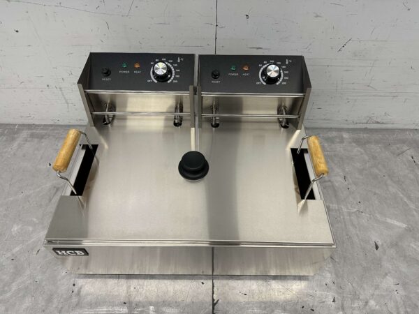 HCB Acier inoxydable Friteuse à poisson Friteuse à boules d'huile Friteuse 14 litres 230V Horeca – Image 3