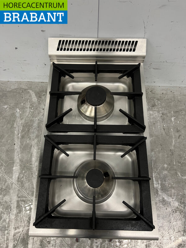 Plaque de cuisson à gaz à encastrer 2 feux en acier inoxydable 40 cm Horeca – Image 4
