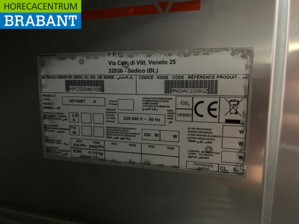 Acier inoxydable Polaris AD 140 BT Congélateur double porte 2 portes Congélateur 1400 litres 230V Horeca – Image 5