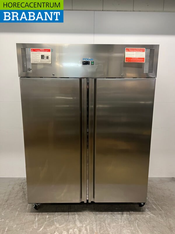 Acier inoxydable Polar U635 Double porte 2 portes Congélateur Congélateur 1300 litres 230V Horeca
