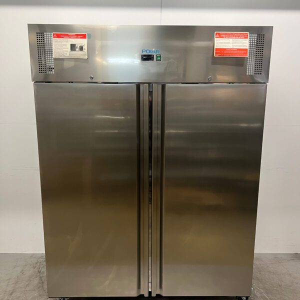 Acier inoxydable Polar U635 Double porte 2 portes Congélateur Congélateur 1300 litres 230V Horeca