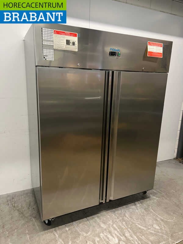 Acier inoxydable Polar U635 Double porte 2 portes Congélateur Congélateur 1300 litres 230V Horeca – Image 2