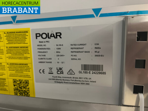 Polar GL185 Réfrigérateur pour pâtisseries Réfrigérateur 600 litres 230V Restauration Boulangerie – Image 5