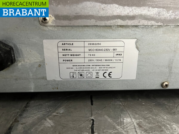 Acier inoxydable Four à convection Four à air chaud 4 x 60/40 cm 230V Horeca – Image 5