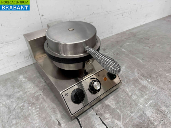 Gaufrier en acier inoxydable avec minuterie sirop gaufre cône glace 230V Horeca – Image 2