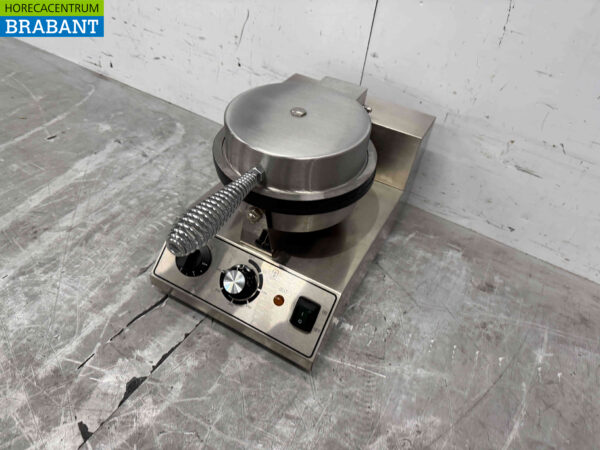 Gaufrier en acier inoxydable avec minuterie sirop gaufre cône glace 230V Horeca – Image 3