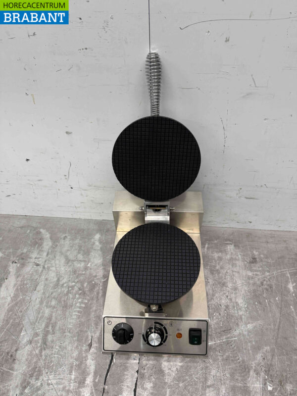 Gaufrier en acier inoxydable avec minuterie sirop gaufre cône glace 230V Horeca – Image 4