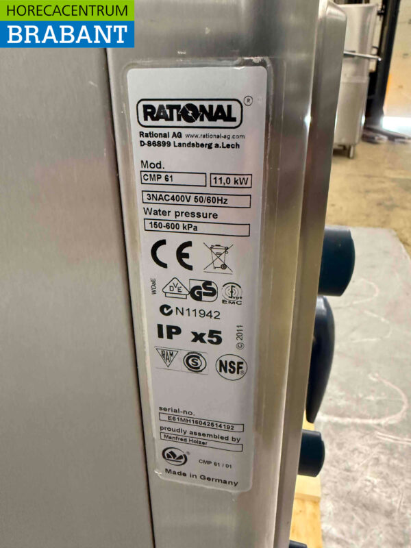 RVS Rational CMP 61 Combisteamer Steamer 6 x 1/1 GN/gastronorm 400V Horeca – Image 6