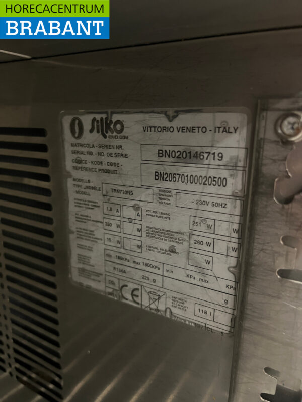 Établi réfrigéré en acier inoxydable 1 porte 77 cm 230V Horeca – Image 5