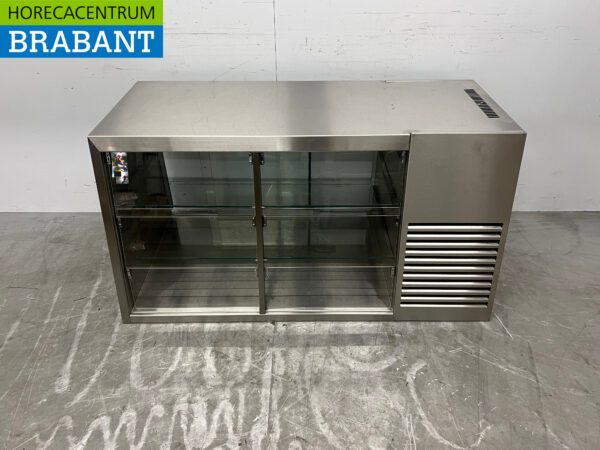 Vitrine réfrigérée Groku en acier inoxydable 140 cm 230V Horeca