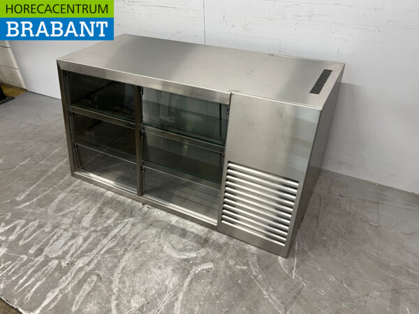 Vitrine réfrigérée Groku en acier inoxydable 140 cm 230V Horeca – Image 2
