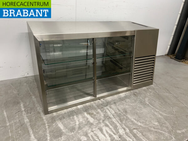 Vitrine réfrigérée Groku en acier inoxydable 140 cm 230V Horeca – Image 3