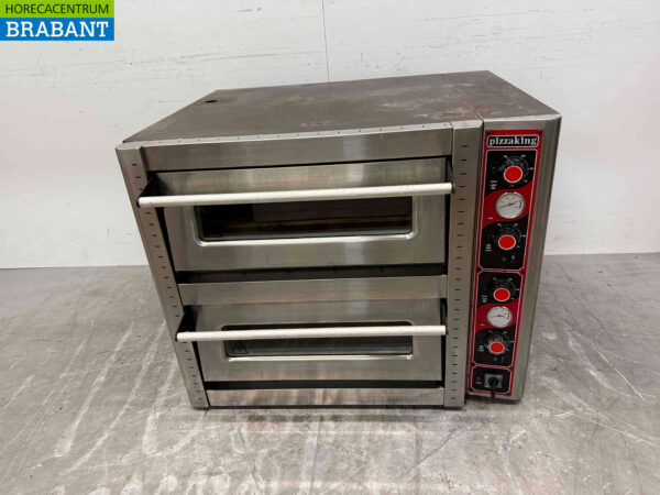 Four à pizza en acier inoxydable 2 x 4 pizzas 400V Horeca