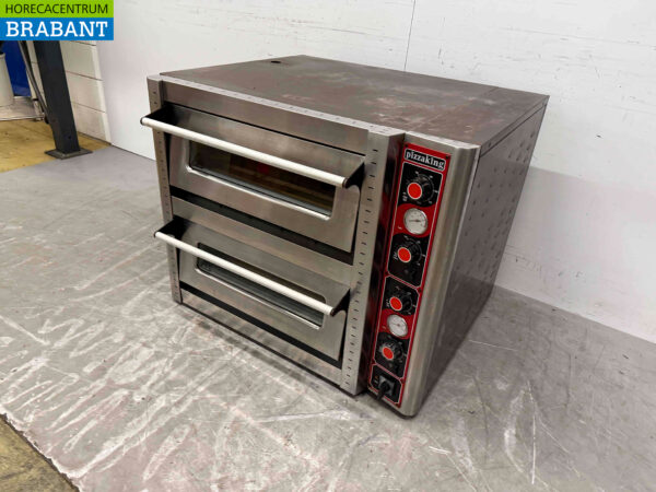Four à pizza en acier inoxydable 2 x 4 pizzas 400V Horeca – Image 2