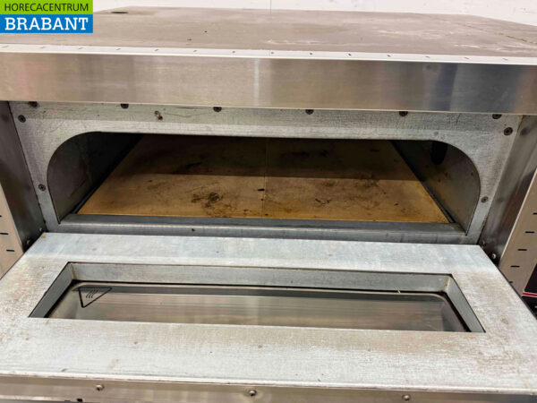 Four à pizza en acier inoxydable 2 x 4 pizzas 400V Horeca – Image 5