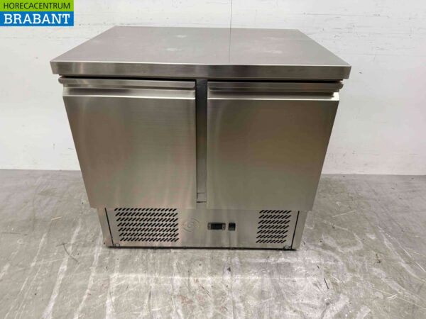 Établi réfrigéré en acier inoxydable 2 portes 90,5 cm 230V Horeca